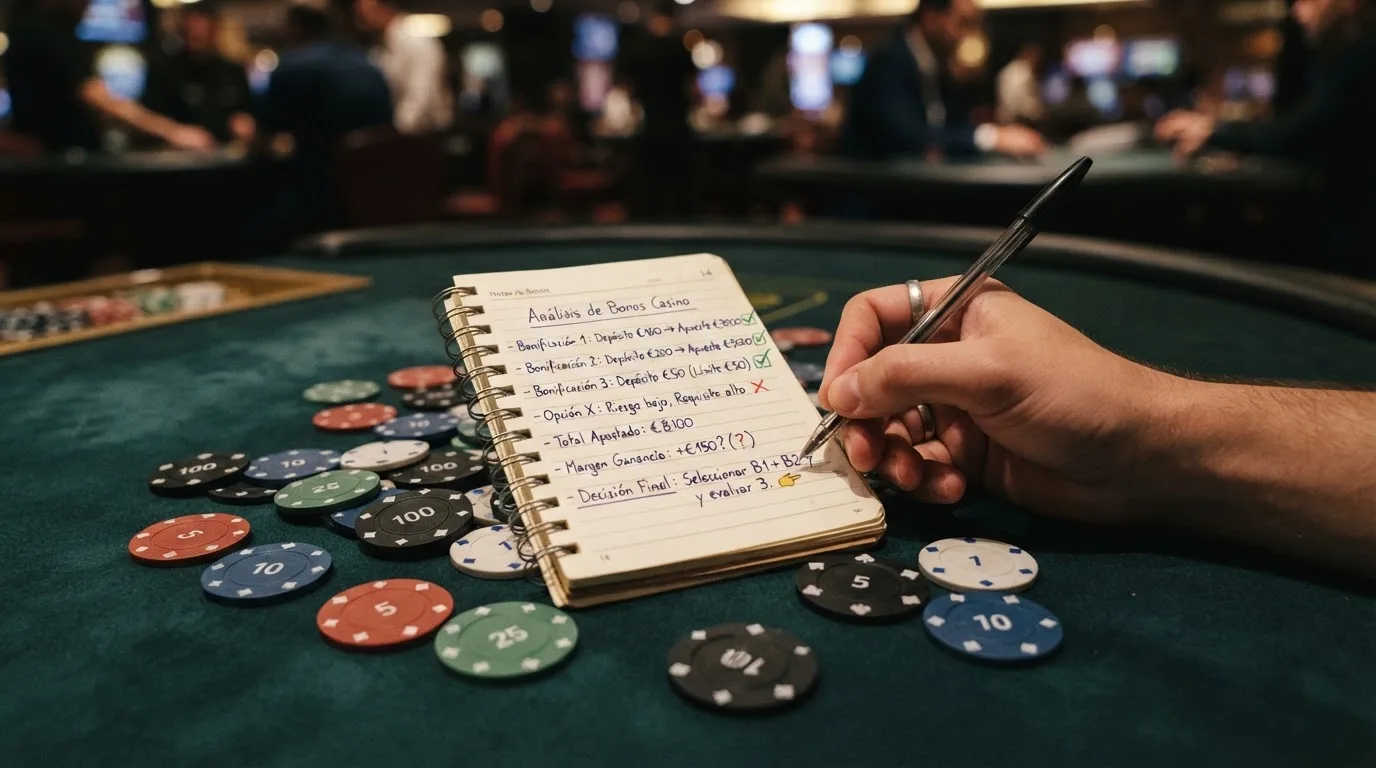 Tabla comparativa con los logotipos de los casinos analizados y sus condiciones de bono sin depósito